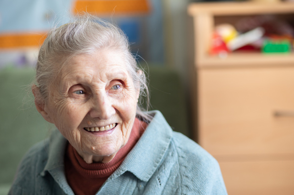 home care business in West Midlands and Walsall elderly woman smiling happily